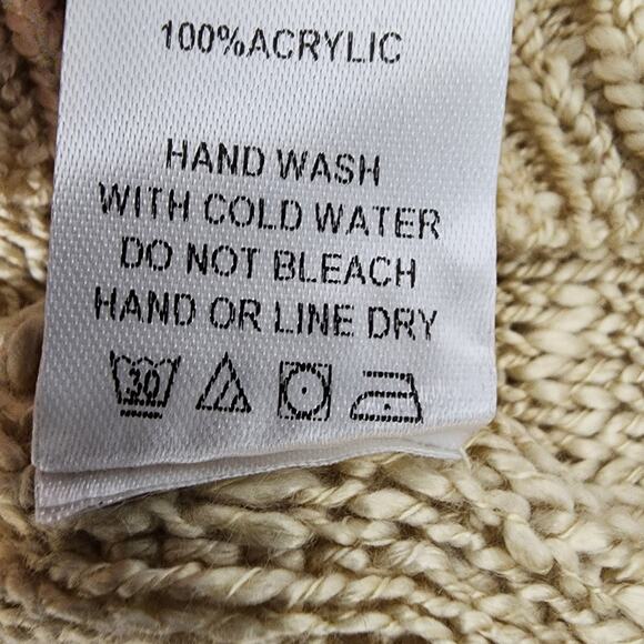 143 Story By Lineup Sweater Womens Large Fringe Tasseled Open Knit Boho Pullover - Picture 9 of 9